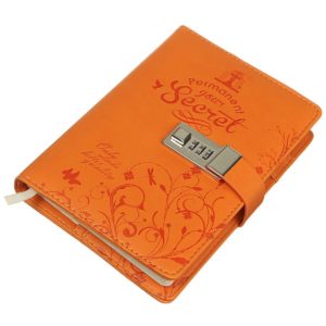 Tagebuch Orange mit Schloss